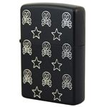 ZIPPO（ジッポ） SKULL＆STAR マットブラック marukai2bksklmono ブラック