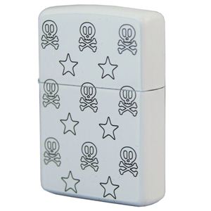 ZIPPO（ジッポ） SKULL＆STAR 白塗装ベース marukai2aspsklmono ホワイト