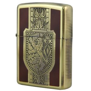 ZIPPO（ジッポ） ANTIQUE CREST 真鍮イブシメッキ 両面エッチング marukai2bibwacln ブラウン×ゴールド