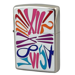 ZIPPO（ジッポ） STUFF TIME STT-D ニッケル鏡面＆エッチング＆ペイント lightecsttd ホワイト