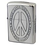 ZIPPO（ジッポ） LOVE＆PEACE LAP-A 銀鏡面イブシ＆エッチング lighteclapa シルバー