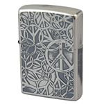 ZIPPO（ジッポ） LOVE＆PEACE LAP-B 銀鏡面イブシ＆エッチング lighteclapb シルバー