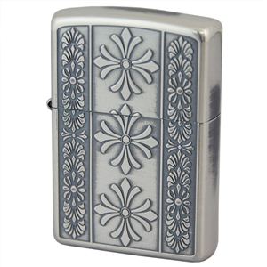 ZIPPO（ジッポ） Renaissance Textile＆Cross RTC-B 銀鏡面イブシ＆エッチング lightecetcb シルバー