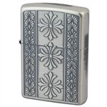 ZIPPO（ジッポ） Renaissance Textile＆Cross RTC-B 銀鏡面イブシ＆エッチング lightecetcb シルバー