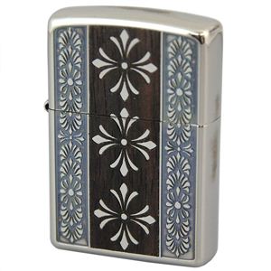 ZIPPO（ジッポ） Renaissance Textile＆Cross RTC-D 銀鏡面イブシ＆エッチング lightecrtcd シルバー