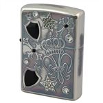 ZIPPO（ジッポ） Elegant Rock EGR-A 銀鏡面イブシ＆エッチング＆スワロフスキー lightecegra シルバー
