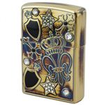 ZIPPO（ジッポ） Elegant Rock EGR-B 銀鏡面イブシ＆エッチング＆スワロフスキー lightecegrb ゴールド