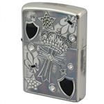 ZIPPO（ジッポ） Elegant Rock EGR-C 銀鏡面イブシ＆エッチング＆スワロフスキー lightecegrc シルバー