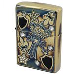 ZIPPO（ジッポ） Elegant Rock EGR-D 銀鏡面イブシ＆エッチング＆スワロフスキー lightecegrd ゴールド