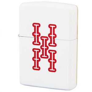 ZIPPO（ジッポ） 麻雀牌柄 両面加工 雀鬼 赤ウーソウ 044ZIPPO mjpso ホワイト