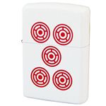 ZIPPO（ジッポ） 麻雀牌柄 両面加工 雀鬼 赤ウーピン 045ZIPPO mjppn ホワイト