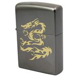 ZIPPO（ジッポ） ドラゴン柄 エッチングブラックニッケル4 160ZIPPO dragonbkg4