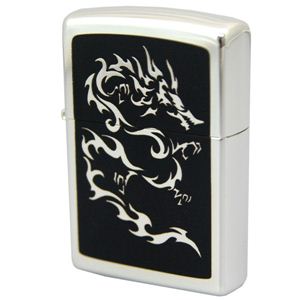 ZIPPO（ジッポ） ドラゴン柄 エッチング銀ミラー7 164ZIPPO dragonbksp7