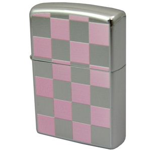 ZIPPO（ジッポ） チェック柄ピンク 両面加工 169ZIPPO 20chepink