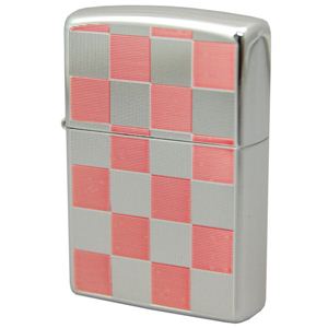 ZIPPO（ジッポ） チェック柄レッド 両面加工 171ZIPPO 20chered