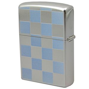 ZIPPO（ジッポ） チェック柄ブルー 両面加工 173ZIPPO 20cheble