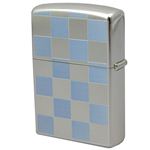 ZIPPO（ジッポ） チェック柄ブルー 両面加工 173ZIPPO 20cheble