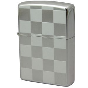 ZIPPO（ジッポ） チェック柄ホワイト 両面加工 174ZIPPO 20chewh