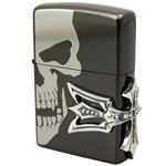 ZIPPO（ジッポ） サイドメタル ドクロ ブラックニッケル 179ZIPPO sidemetaldokuro