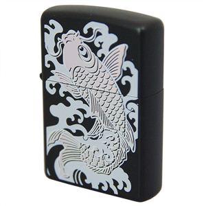 ZIPPO（ジッポ） 和柄レインボー 鯉 ブラックマット 229ZIPPO klbm
