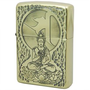 ZIPPO（ジッポ） 菩薩 聖観世菩薩 真鍮イブシ両面加工 246ZIPPO knbsi