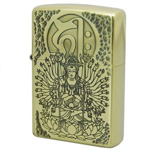 ZIPPO（ジッポ） 菩薩 千手観世菩薩 真鍮イブシ両面加工 247ZIPPO skbsi