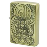 ZIPPO（ジッポ） 菩薩 千手観世菩薩 真鍮イブシ両面加工 247ZIPPO skbsi