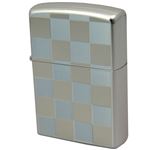 ZIPPO（ジッポ） チェック柄ライトブルー 両面加工