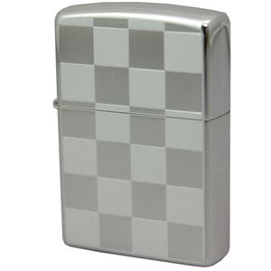 ZIPPO（ジッポ） チェック柄ホワイト 両面加工