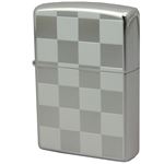 ZIPPO（ジッポ） チェック柄ホワイト 両面加工