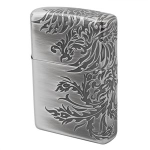 ZIPPO（ジッポ） 3D Type フェニックス 3面連続エッチング 銀イブシ