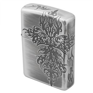 ZIPPO（ジッポ） 3D Type クロス 3面連続エッチング 銀イブシ