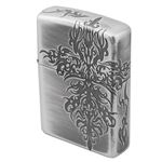 ZIPPO（ジッポ） 3D Type クロス 3面連続エッチング 銀イブシ