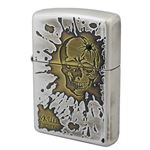 ZIPPO（ジッポ） Tear Off スカル 銀イブシ盛り上げ