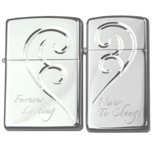ペアZIPPO ブリリアントハートペアSS <レギュラータイプとスリムタイプ>