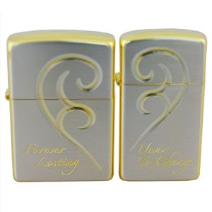 ペアZIPPO ブリリアントハートペアSG <レギュラータイプとスリムタイプ>