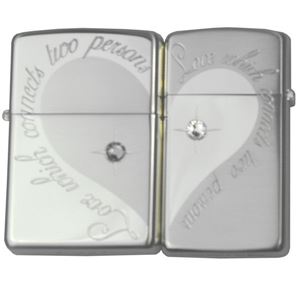 ペアZIPPO ロマンティックハートペア <レギュラータイプとスリムタイプ> RHPR-SSP