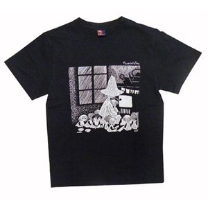 ムーミン ユニセックスTシャツ スナフキンブラック - 拡大画像