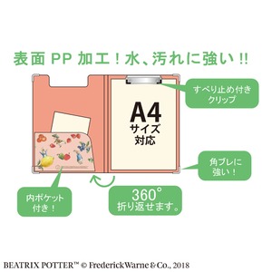 ピーターラビット クリップボード【同柄2個セット】【Glorious gardenブルー】 ピーターラビット クリップボード【同柄2個セット】【Glorious gardenブルー】