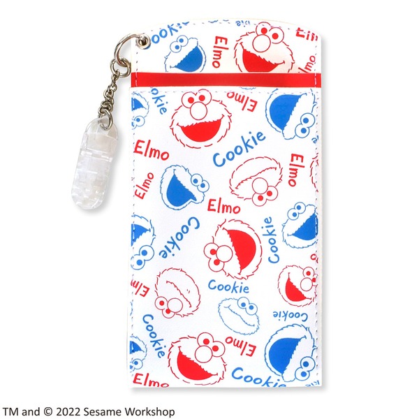 セサミストリート 胸ポケット用ペンケース (Elmo＆Cookie レッド＆ブルー)(2個セット) b04