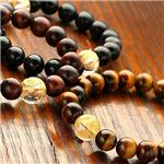 龍&鳳凰タイガーアイブレスレット ブラウン