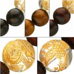 龍&鳳凰タイガーアイブレスレット ブラウン