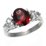 1ctアップゴージャスジュエル リング ガーネット 15号