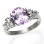 1ctアップゴージャスジュエル リング アメジスト 15号