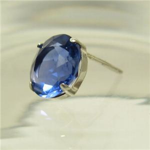 K10WG(ホワイトゴールド)カラーチェンジジュエル大粒4ct ピアス 直結タイプ