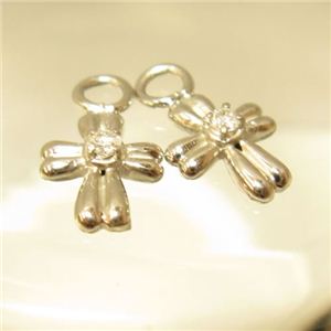 Pt（プラチナ） ダイヤチャーム タイプB - 拡大画像