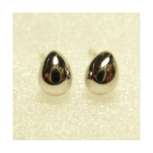K10プックリスタッド&スイングピアス K10ホワイトゴールド タマゴ直結f00