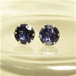 K10アイオライト1ctピアス