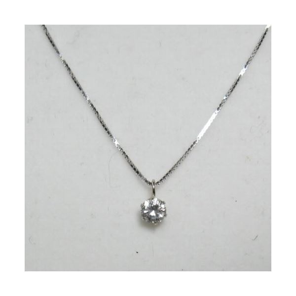 プラチナ Iクラスダイヤモンドペンダント/ネックレス0.2ct (K10WGチェーン)f00
