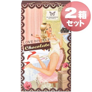 ジェクス コンドーム グラマラスバタフライ チョコレート 【2箱セット】 - 拡大画像